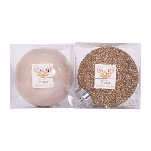 Oversized Bauble | Champagne | Tinsel