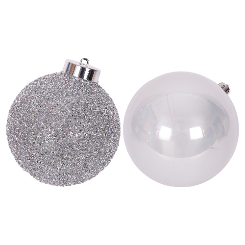 Oversized Bauble | Silver | Tinsel