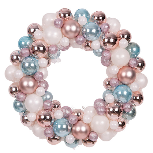 Pastel Bauble Wreath