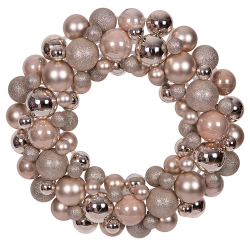 Champagne Bauble Wreath