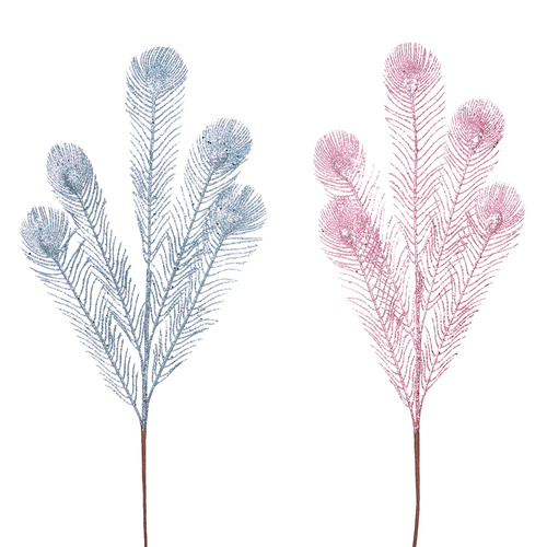 Peacock Glitter Stem | Pink