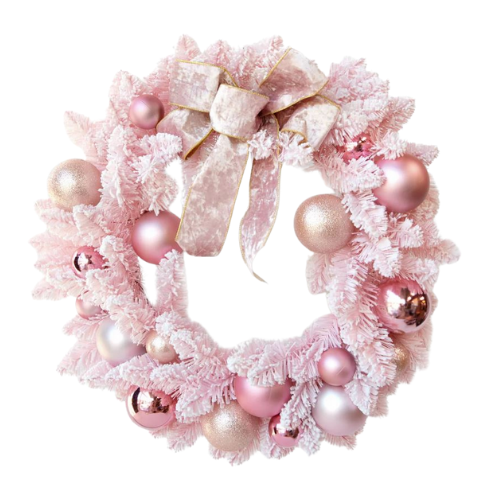 Pink Decorated Wreath