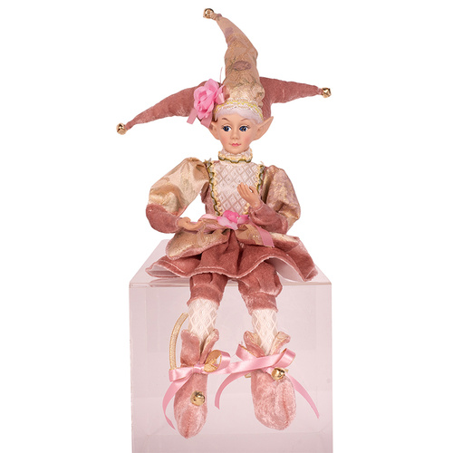 Pink Sitting Elf