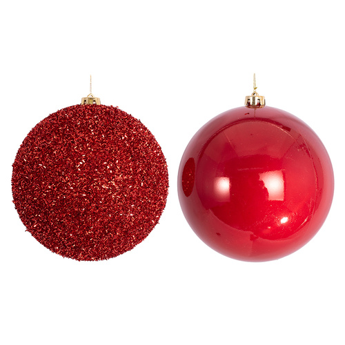 Oversized Bauble | Red | Tinsel