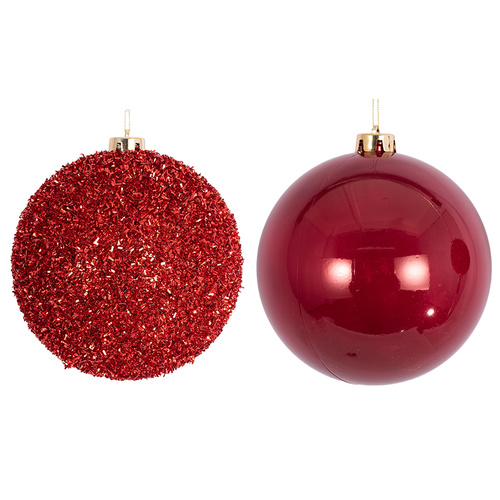 Large Bauble | Red | Tinsel