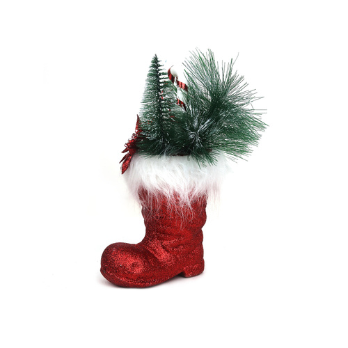 Santa Boot w/ Foliage
