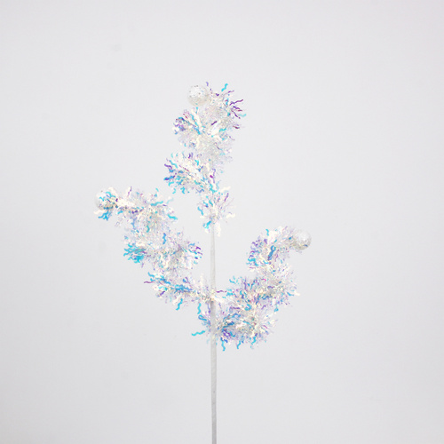 Iridescent Tinsel Swirl Pick