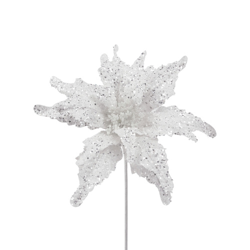 Silver Sparkled Poinsettia 