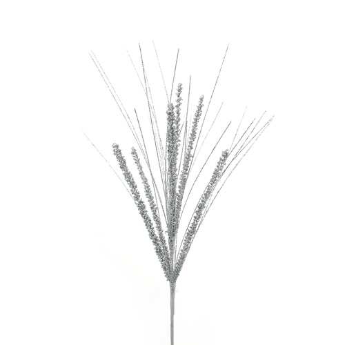 Silver Glitter Wheat Spray