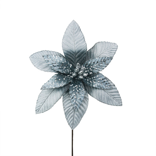 Silver Velour Poinsettia