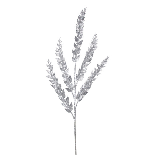 Platinum Glitter Leaf Stem