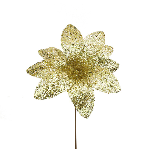 Champagne Glitter Poinsettia