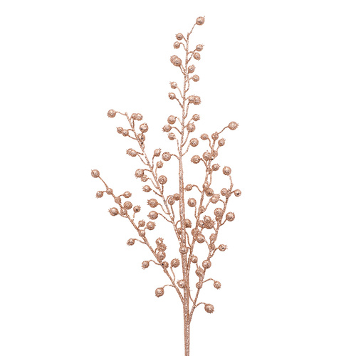 Rose Gold Glitter Berry Stem