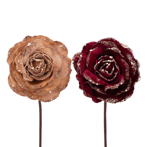 Rose Stem w/ Rose Gold Sparkles