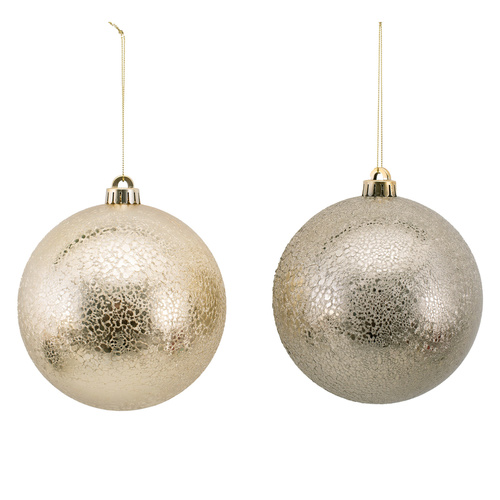 15cm Crackled Bauble