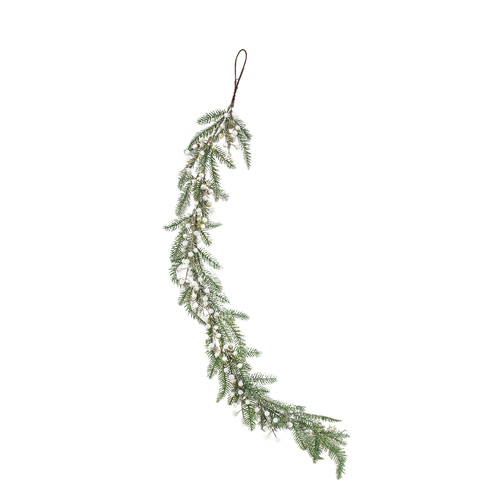Green Pine w/ Gold Berries Garland