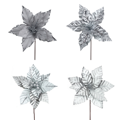 Silver/Grey Flower Assorted