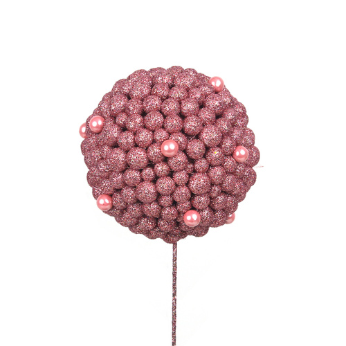 Burgundy Glitter Ball Pick