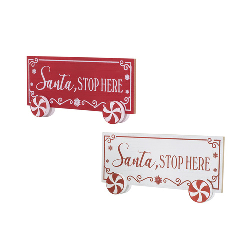 Santa Stop Here Sign