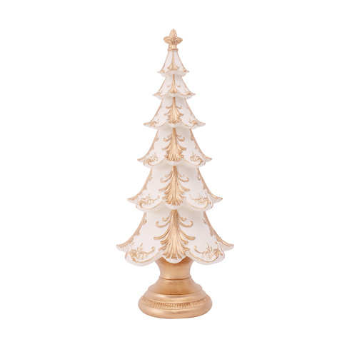 Ivory & Gold Polyresin Tree