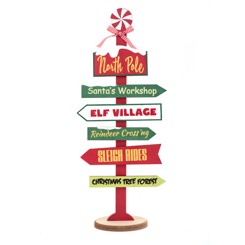 Santa Village Street Sign