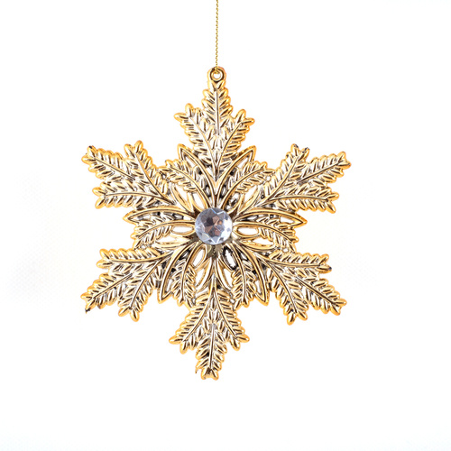 Golden Snowflake Tree Ornament