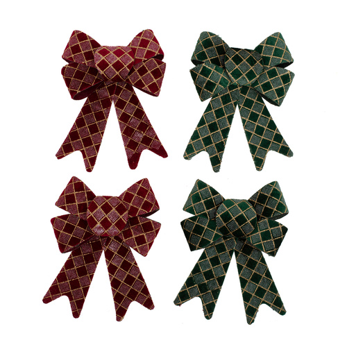 Checkered Christmas Bows