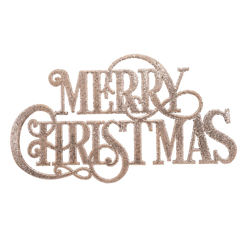Glittered Merry Christmas Wall Sign