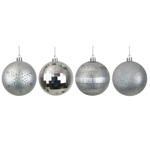 Silver Shatterproof Baubles

