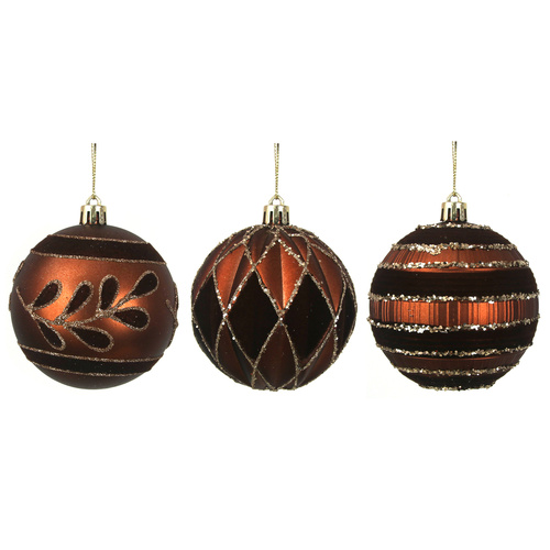 Chestnut Handpainted Baubles
