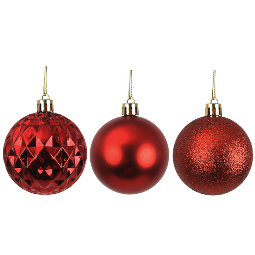 Red Shatterproof Baubles 