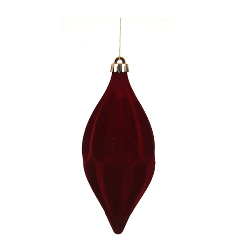 Burgundy Flocked Finial