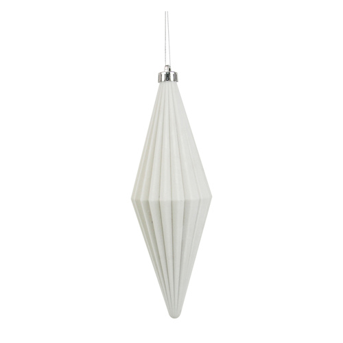 White Flocked Finial