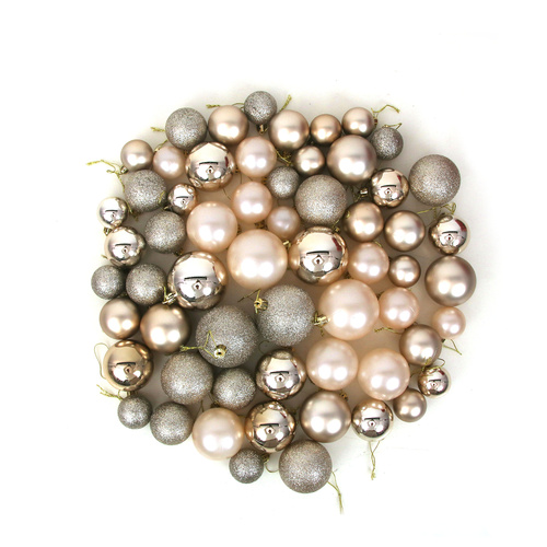 Champagne Shatterproof Baubles Tub