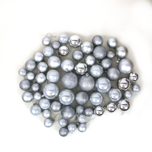 Silver Shatterproof Baubles Tub