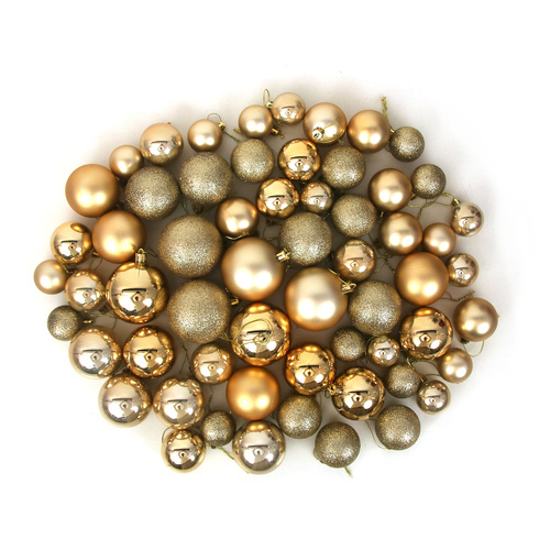 Gold Shatterproof Baubles Tub