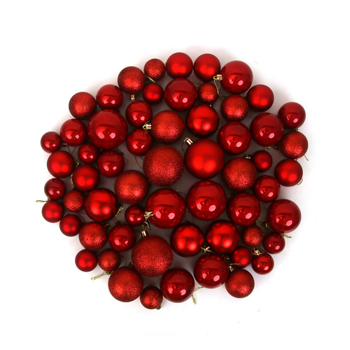 Red Shatterproof Baubles Tub