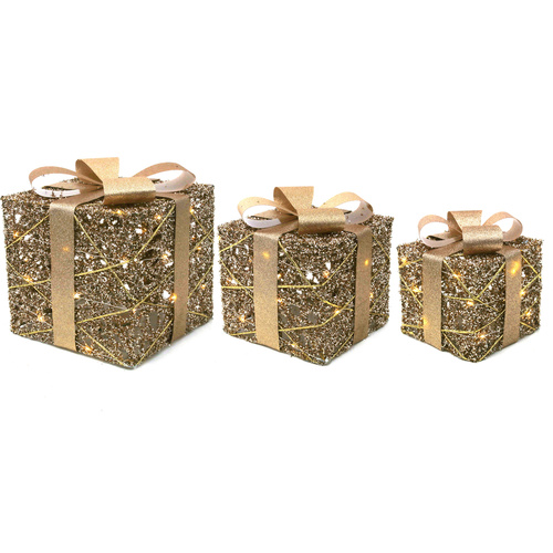Led Light Up Champagne Gift Box Set