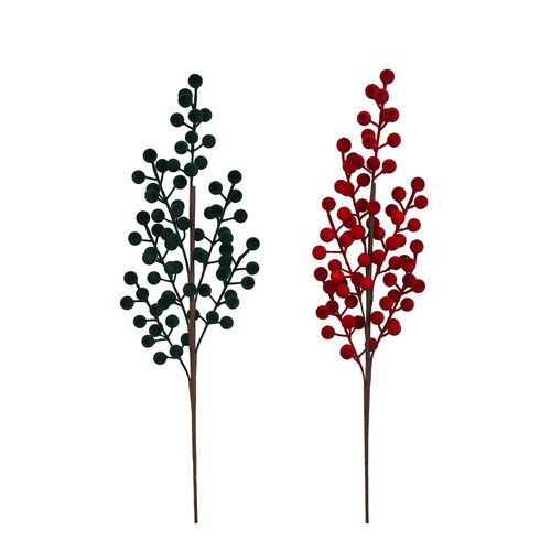Flocked Berry Picks