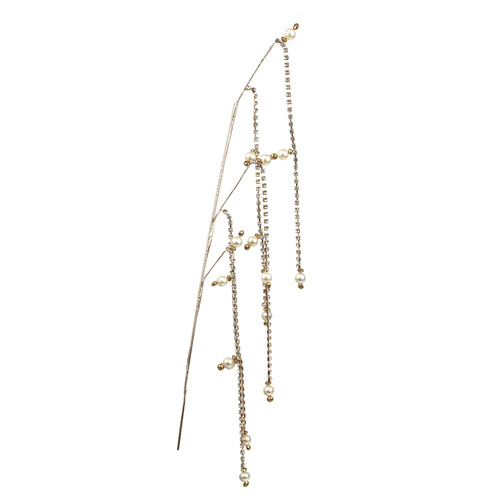 Pearl Drop W/5 Diamonte Strands
