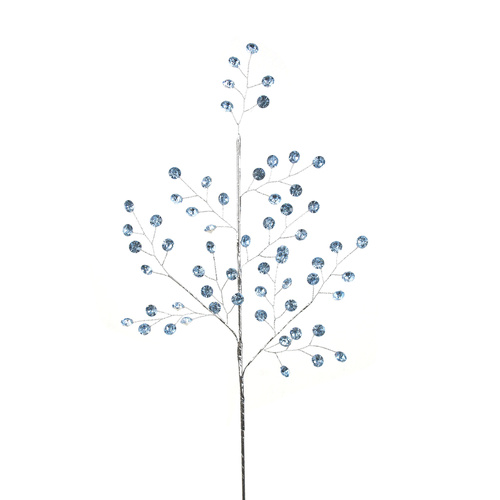 Silver Stem W/Blue Jewels