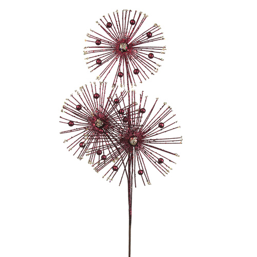 Starburst Plum Pink Glitter Stem
