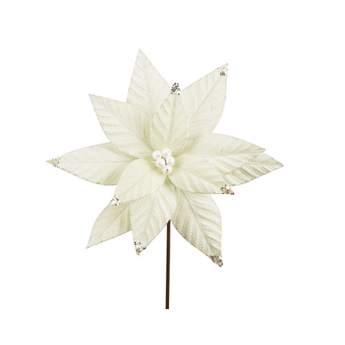 Ivory Velvet Poinsettia