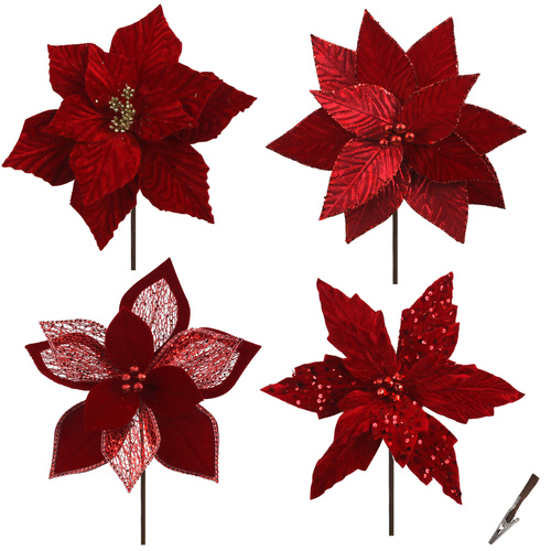 Berry Red Poinsettias