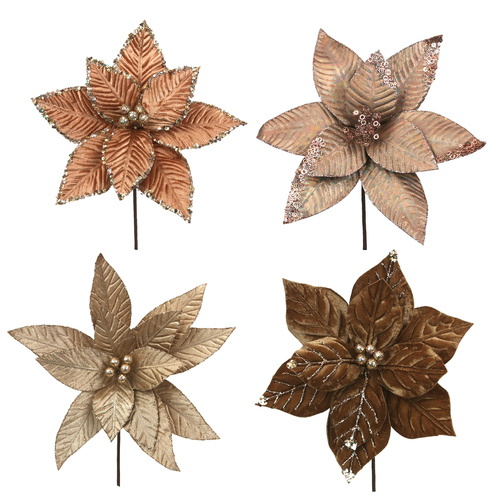 Shimmer & Spice Poinsettia Flower 