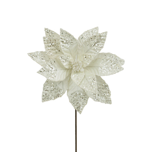 Ivory Velvet Poinsettia 