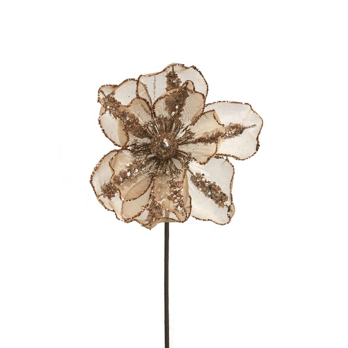 Organza Magnolia W/Rose Gold Glitter Finish