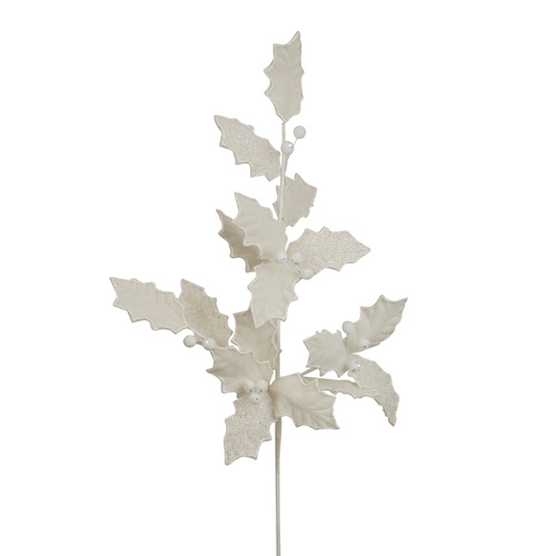 White Velvet Holly Stem