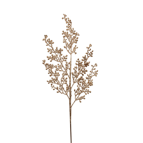 Rose Gold Glitter Foilage Stem