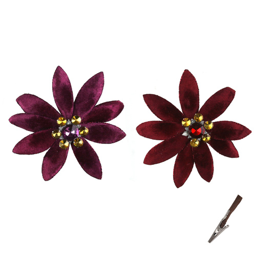 Cherry Red & Plum Daisy Flower